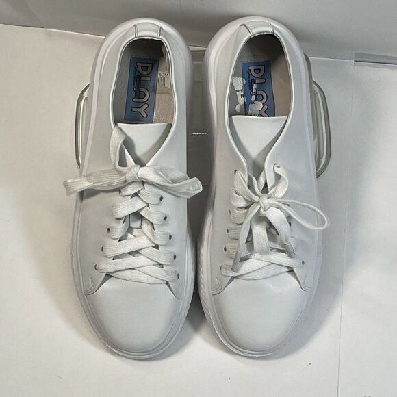 Jeffrey Campbell PLAY Womens Solid White Platform Sneaker Size 9.5 Nordstrom - Picture 12 of 14